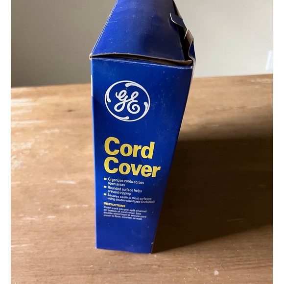 BNIB GE Black 6ft x 2.5" Cable Extension Light Electrical Cord Organizer Cover - Picture 4 of 6